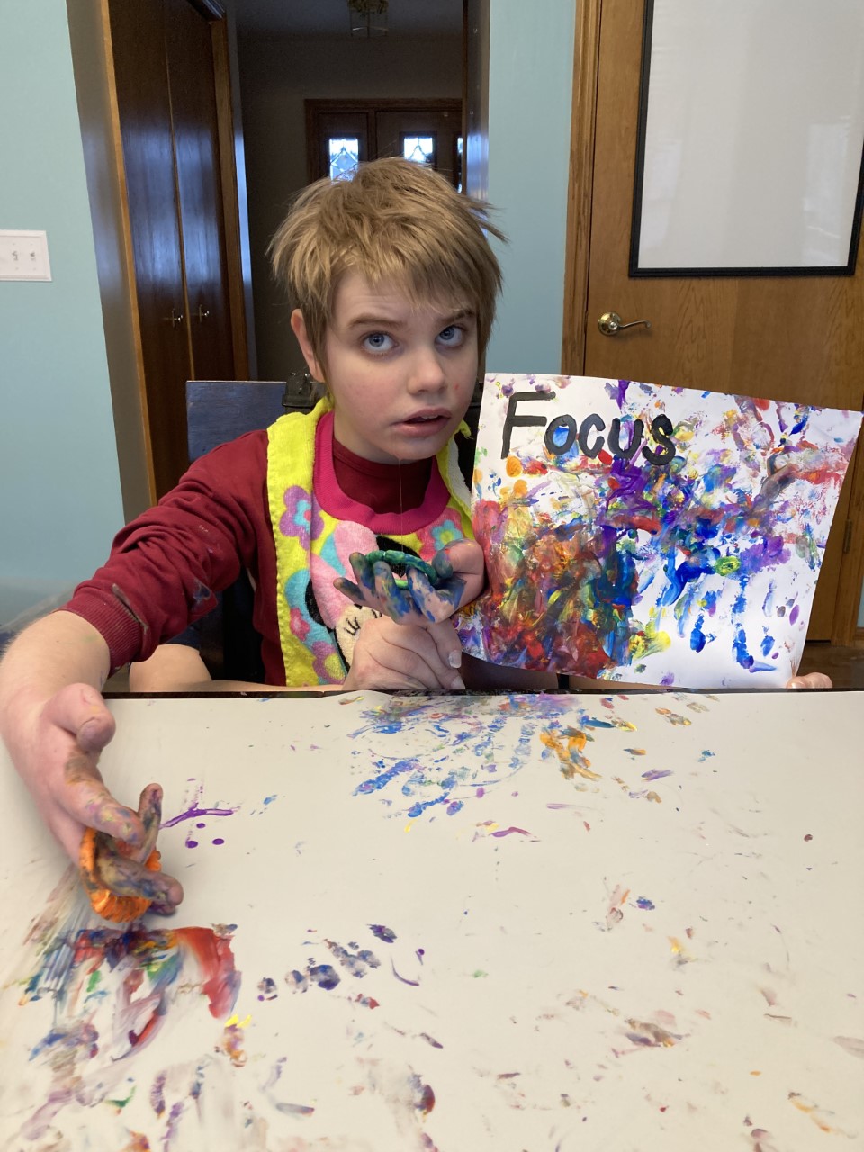 child with painting